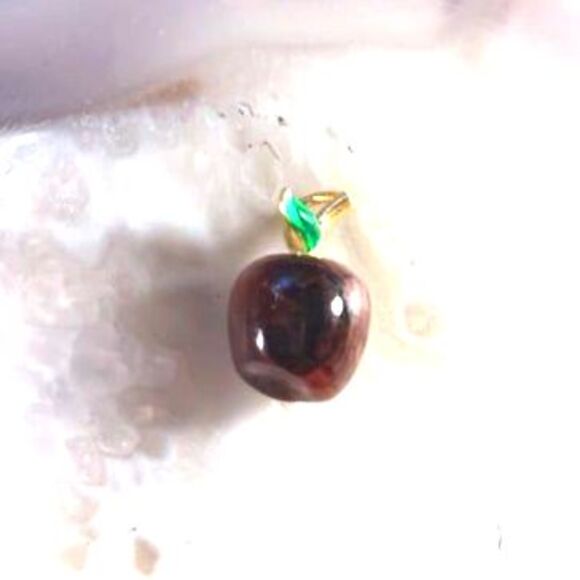 Fire Quartz Apple Pendant - Picture 1 of 5